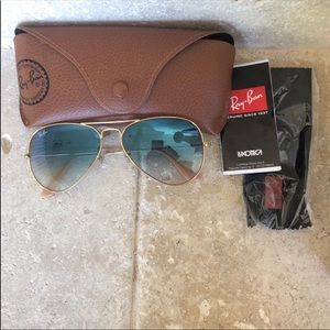 Light blue gradient Ray Ban aviators